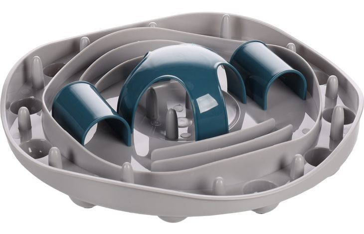 Flamingo Puzzle Feeder Hanto Interactive Cat Toy Grey/Blue 28.5x7cm