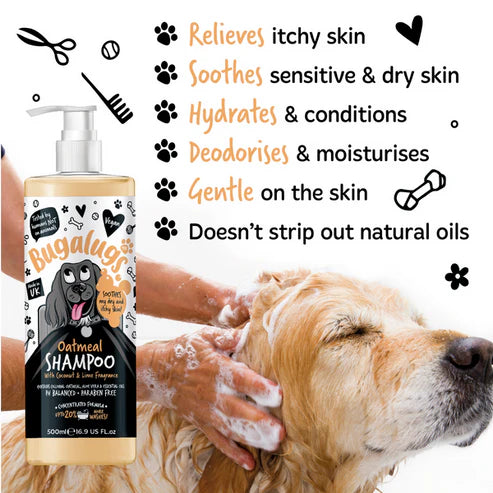 Bugalugs Oatmeal with Coconut & Lime Dog Shampoo- 500ML