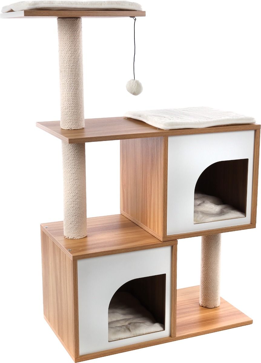 Flamingo Dana Brown/White Cat Scratching Tree 74x35x107cm