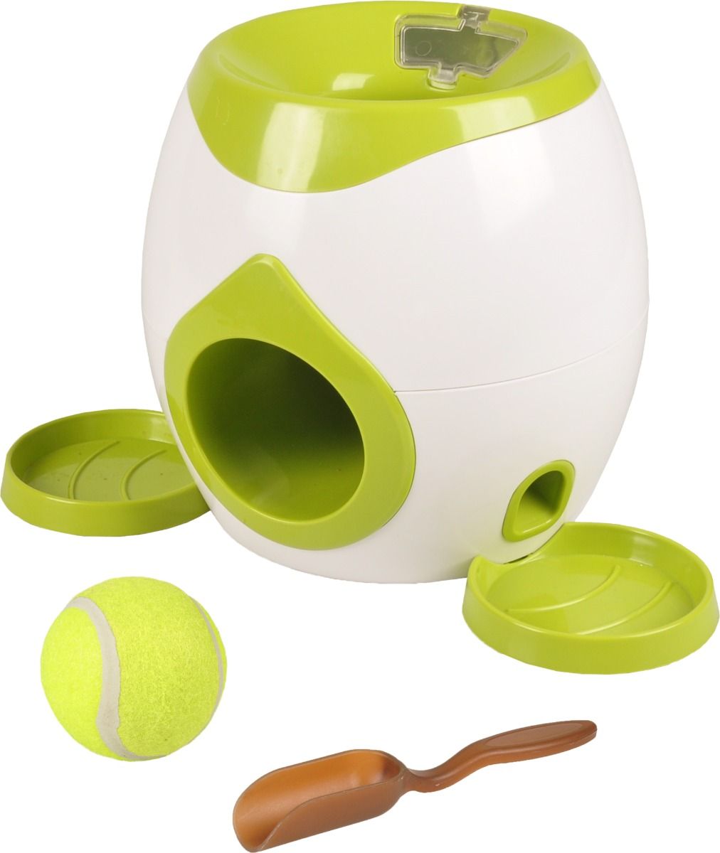 Flamingo Wilson Interactive Fetch & Treat  + Tennis Ball 18cm Dog Toy