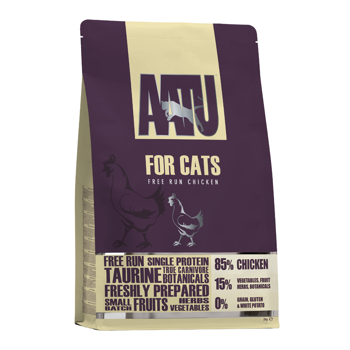AATU Free Run Chicken Dry Cat Food 3kg