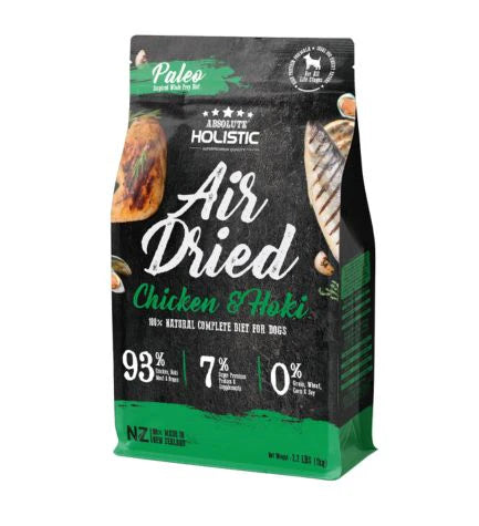 Absolute Holistic Air Dried Chicken & Hoki Dry Dog Food - 1KG