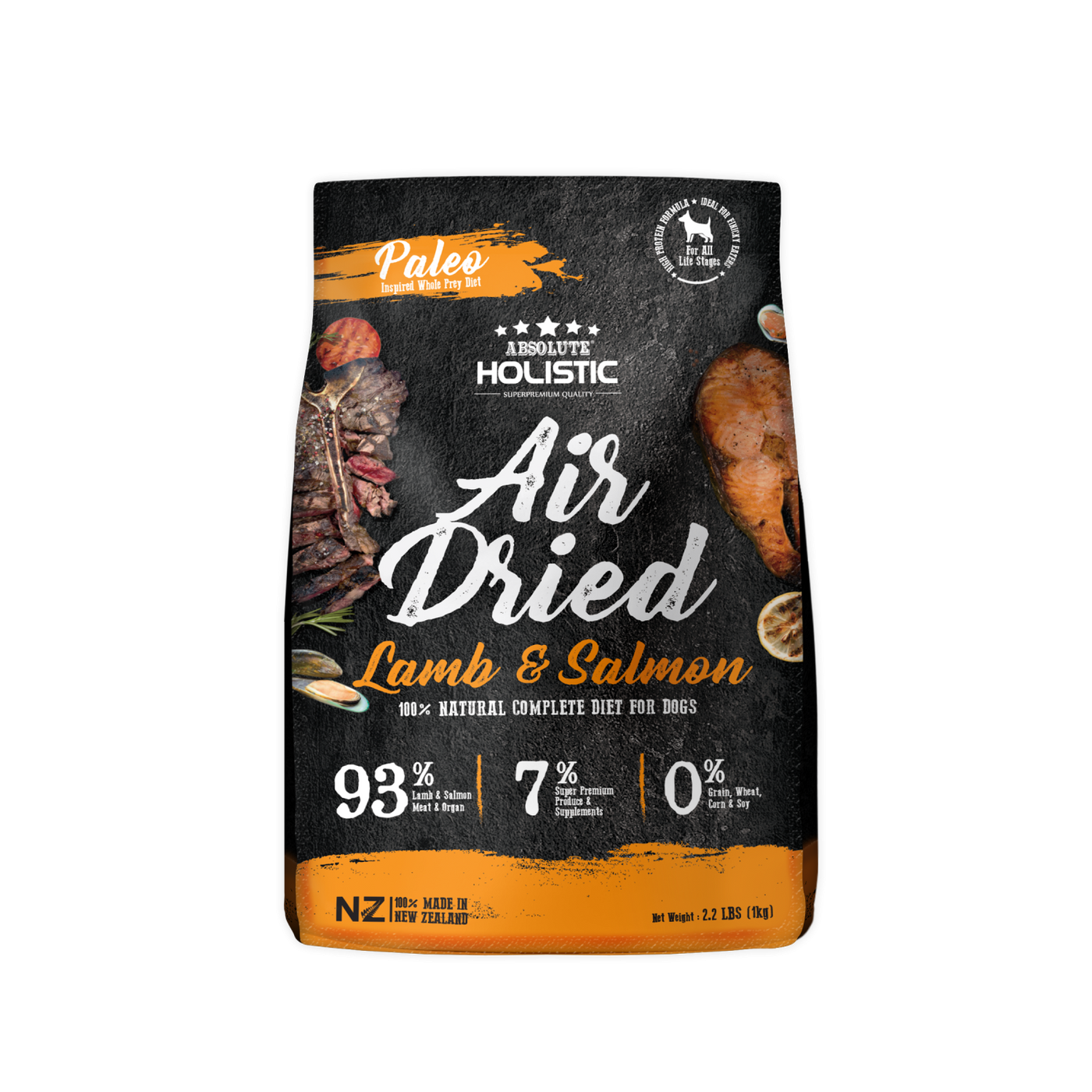 Absolute Holistic Air Dried Diet Lamb & Salmon Dry Dog Food