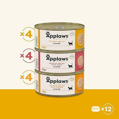 Applaws Chicken Selection Multipack in Broth Cat Wet Food 12x156g