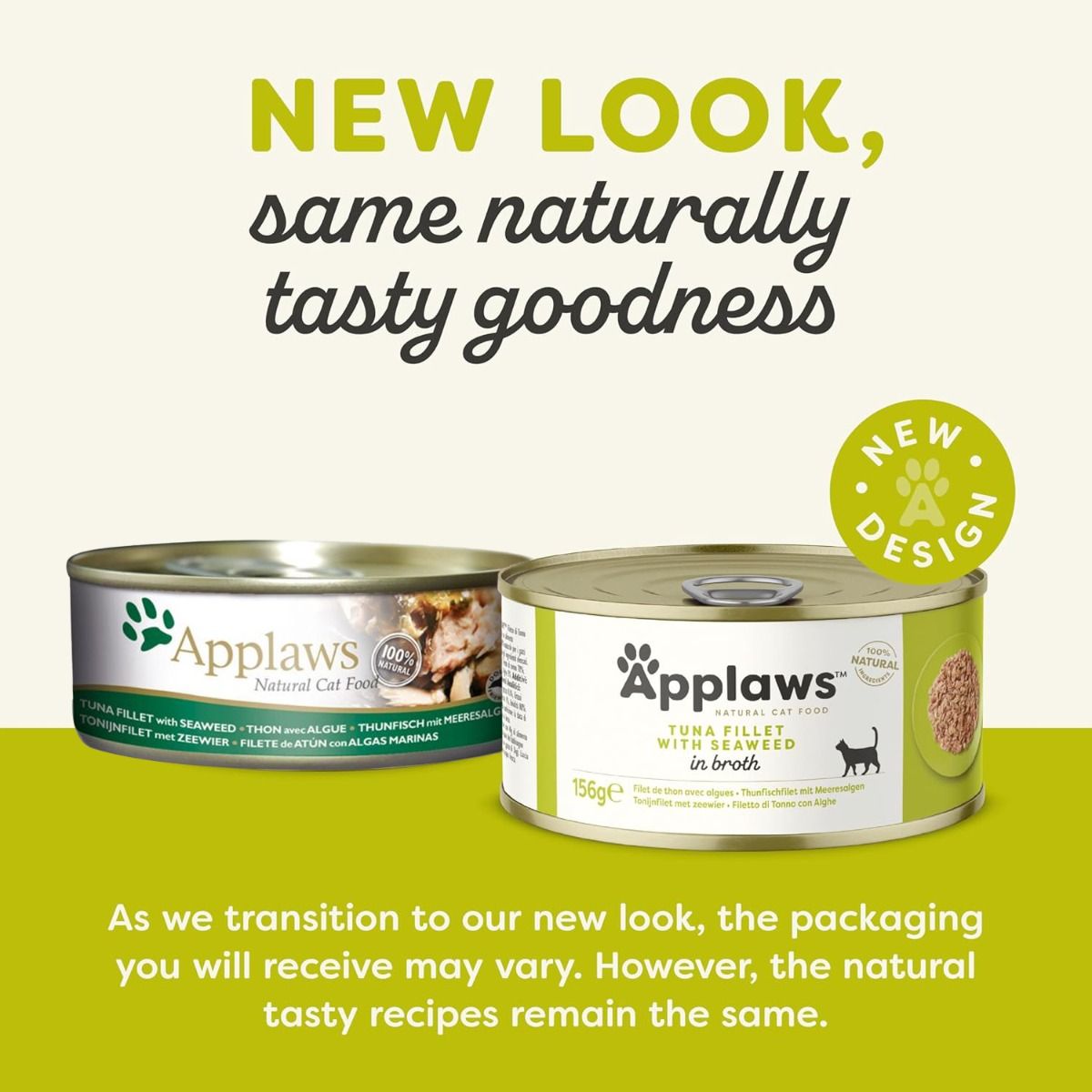 Applaws Tuna Fillet with Seaweed in Broth Wet Cat Food Tin