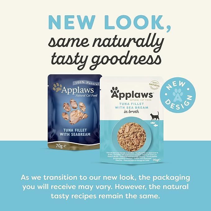 Applaws Tuna & Sea Bream Adult Wet Cat Food 70g Pouch