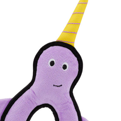 Beco Rough and Tough Narwhal Soft Dog Toy