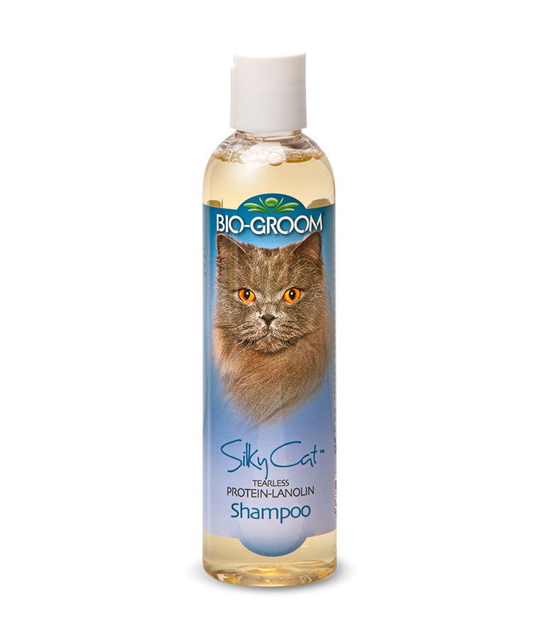 Bio-Groom Silky Cat Tearless Protein-Lanolin Cat Shampoo 8oz