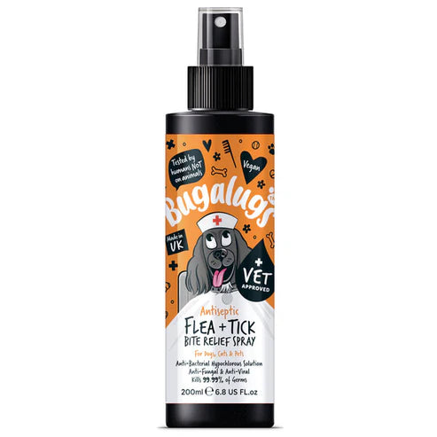 Bugalugs Antiseptic Flea & Tick Bite Relief Spray for Pets - 200ML