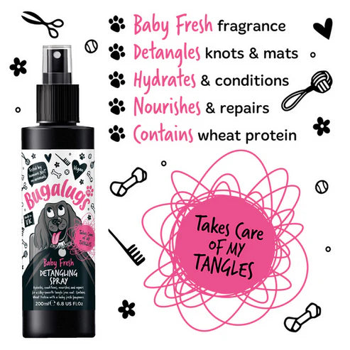 Bugalugs Baby Fresh Dog Detangling Spray - 200ML