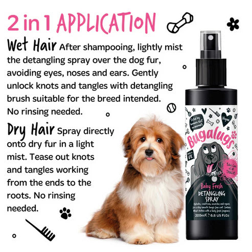 Bugalugs Baby Fresh Dog Detangling Spray - 200ML