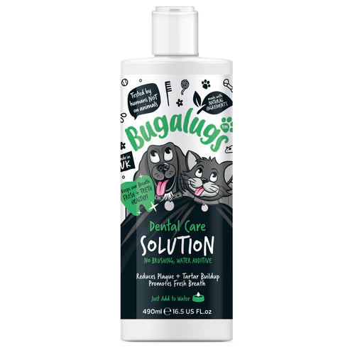 Bugalugs Dental Care Water Additive for Dogs & Cats - 490ML