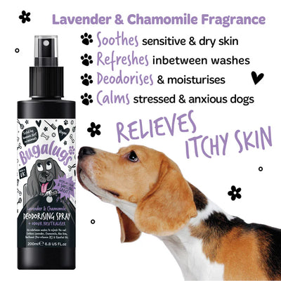 Bugalugs Lavender & Chamomile Dog Deodorising Spray - 200ML
