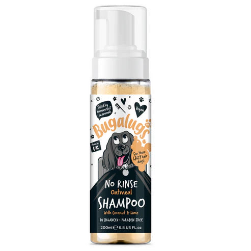 Bugalugs Oatmeal with Coconut & Lime No Rinse Dog Shampoo - 200ML