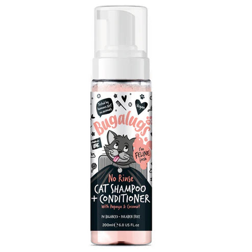 Bugalugs Papaya & Coconut No Rinse Cat Shampoo - 200ML