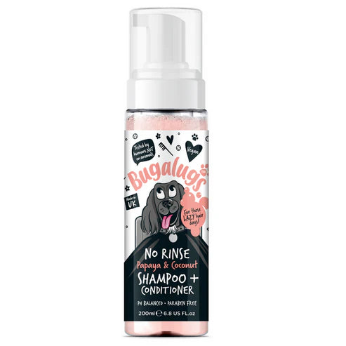 Bugalugs Papaya & Coconut No Rinse Dog Shampoo - 200ML