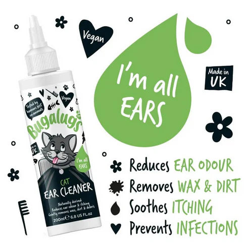 Bugalugs Soothing Ear Cleaner for Cats - 200ML