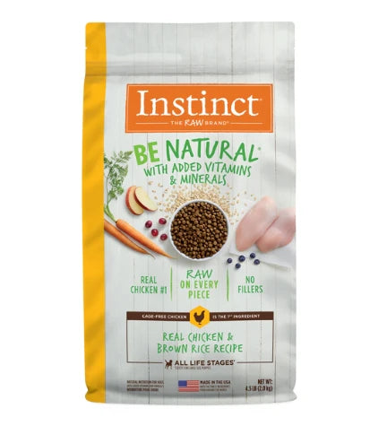 Instinct Raw Be Natural Kibble Chicken & Brown Rice Dry Dog Food