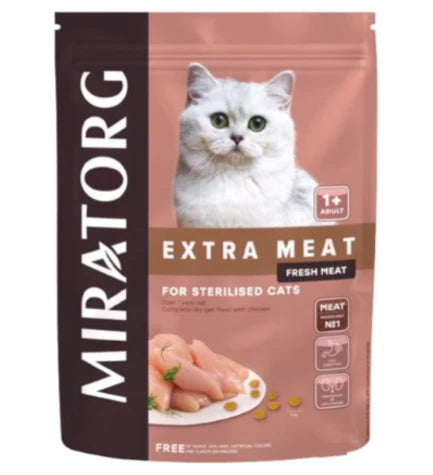 Miratorg EXTRA MEAT with Chicken for Sterilised Cat Dry Food