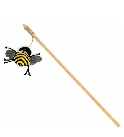 Danish Design Fatface Chase Stick Bee Cat Toy