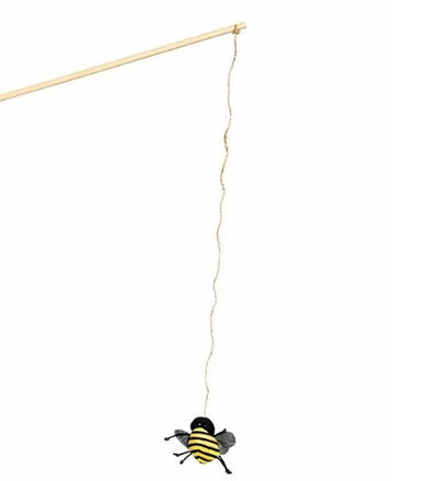 Danish Design Fatface Chase Stick Bee Cat Toy