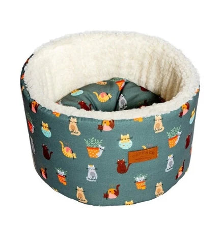 Danish Design Fatface Mischievous Cats Cosy Cat Bed