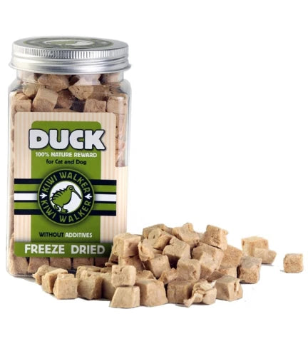 KIWI WALKER Freeze Dried Grain Free Snack Duck Cubes Dog & Cat Treats 80G