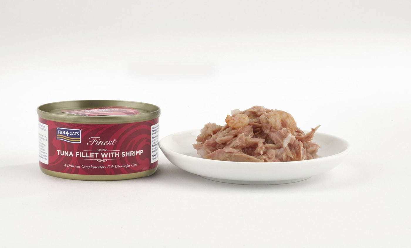 Fish4Cats Finest Tuna Fillet with Shrimp Wet Cat Food 70g