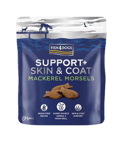 Fish4Dogs Support+ Skin & Coat Mackerel Morsels Dog Treats 225g