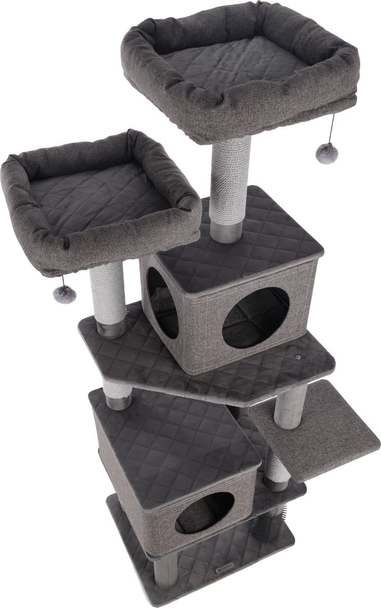 Flamingo Aurora Grey Cat Scratching Tree 80x70x171cm