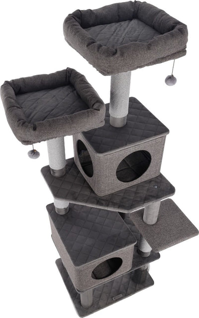 Flamingo Aurora Grey Cat Scratching Tree 80x70x171cm