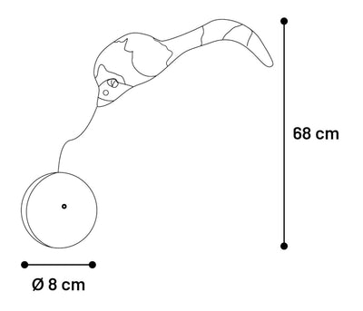 Flamingo Boula Moving Ball with Mouse Grey Electronic Cat Toy