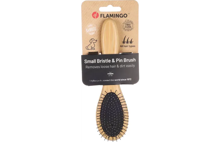 Flamingo Bristle & Pin Babu Dog Brush