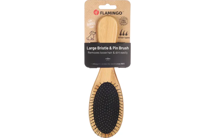 Flamingo Bristle & Pin Babu Dog Brush