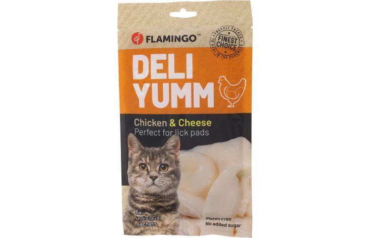 Flamingo Deli Yumm Fresh Meat Snack Chicken & Cheese Cat Treats 70g