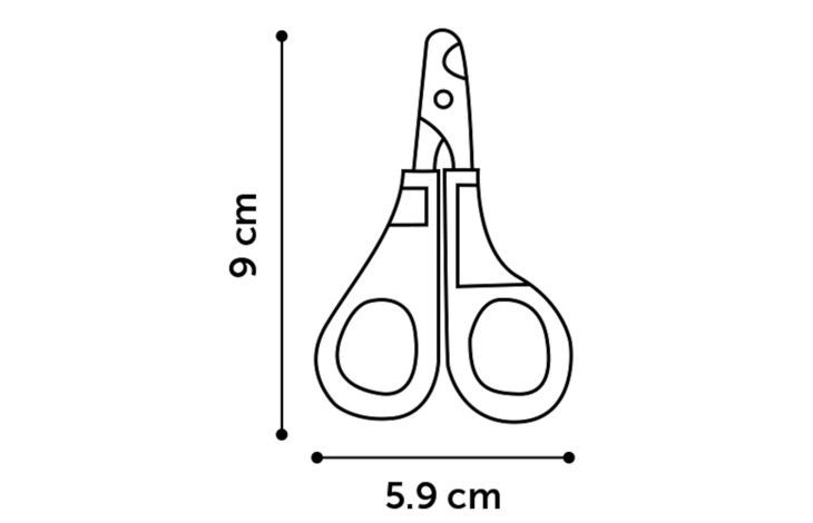 Flamingo Groo'Me Fausto Cat Nail Scissors White/Red