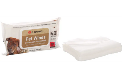 Flamingo Reini Universal Unscented Cat & Dog Pet Wipes 40pcs