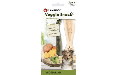 Flamingo Veggie Snack Toothbrush Mix Adult Dog Treats