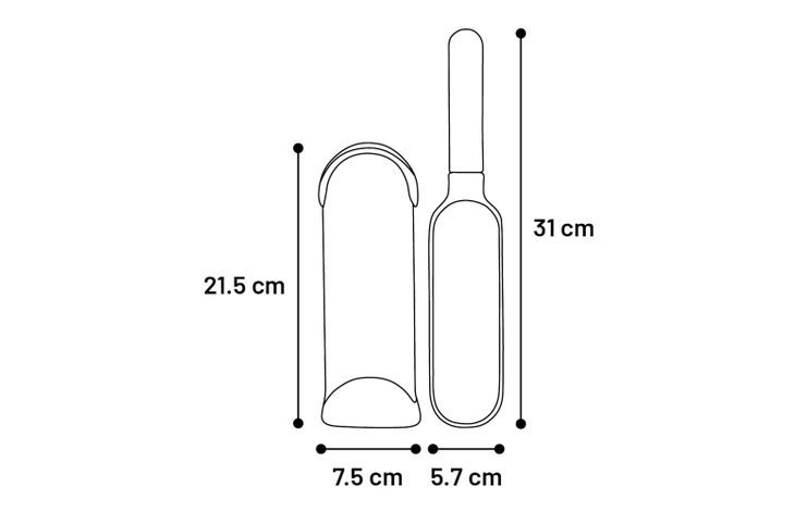 Flamingo Fura Cat Hair Remover White/Grey 32.5x7.5x5.2cm