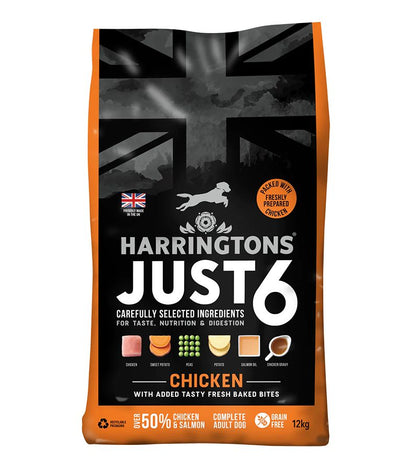 Harringtons Just 6 Chicken Grain Free Adult Dry Dog Food