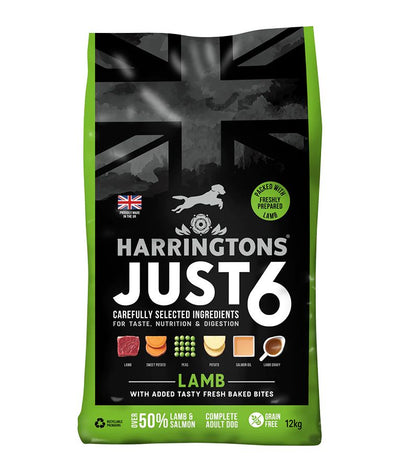 Harringtons Just 6 Lamb Grain Free Adult Dry Dog Food