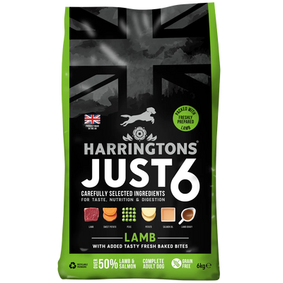 Harringtons Just 6 Lamb Grain Free Adult Dry Dog Food