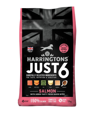 Harringtons Just 6 Salmon Grain Free Adult Dry Dog Food