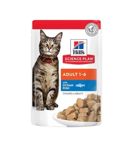 Hill's Science Plan Adult Wet Cat Food Ocean Fish Pouches 85G