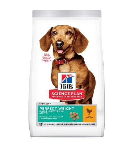 Hill's Science Plan Perfect Weight Small & Mini Adult Dog Food with Chicken