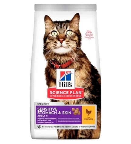 Hill's Science Plan Sensitive Stomach & Skin Chicken Adult Dry Cat Food