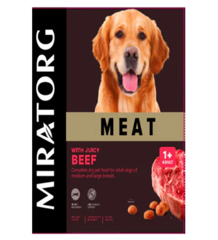 Miratorg MEAT with Juicy Beef for Medium and Large Breed Dog Dry Food