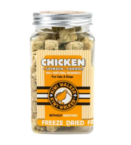 KIWI WALKER Freeze Dried Chicken Spinach Carrot Dog & Cat Treats 65G