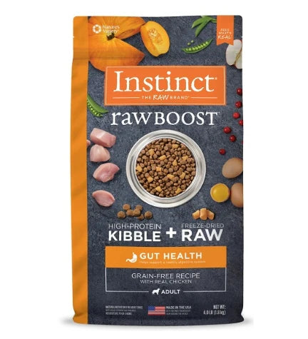 Instinct Raw Boost Kibble Chicken Gut Health Dog Dry Food