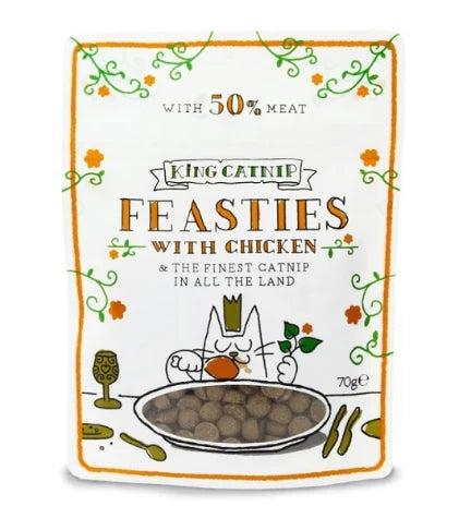 King Catnip Feasties Chicken Cat Treats 70G